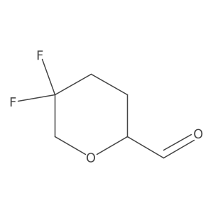 5,5-Difluorotetrahydro-2H-pyran-2-carbaldehyde结构式