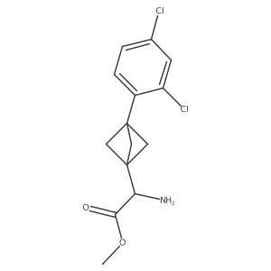 Methyl 2-amino-2-[3-(2,4-dichlorophenyl)-1-bicyclo[1.1.1]pentanyl]acetate结构式