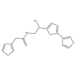 N-(2-{[2,3'-bithiophene]-5-yl}-2-hydroxyethyl)-2-(thiophen-3-yl)acetamide Structure