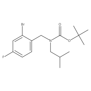 tert-Butyl 2-bromo-4-fluorobenzyl(isobutyl)carbamate结构式