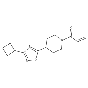 1-[4-(3-Cyclobutyl-1,2,4-oxadiazol-5-yl)piperidin-1-yl]prop-2-en-1-one结构式