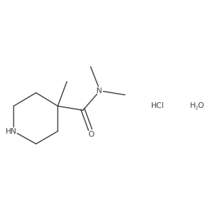 N,N,4-Trimethyl-4-piperidinecarboxamide hydrochloride hydrate Structure
