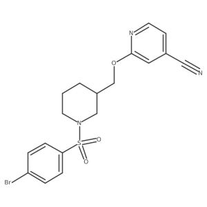 2-{[1-(4-Bromobenzenesulfonyl)piperidin-3-yl]methoxy}pyridine-4-carbonitrile结构式