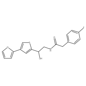 2-(4-fluorophenyl)-N-{2-[4-(furan-2-yl)thiophen-2-yl]-2-hydroxyethyl}acetamide Structure