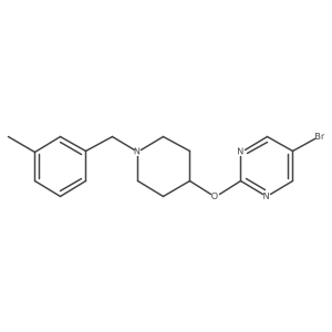 5-Bromo-2-({1-[(3-methylphenyl)methyl]piperidin-4-yl}oxy)pyrimidine结构式