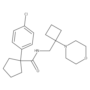 1-(4-chlorophenyl)-N-{[1-(morpholin-4-yl)cyclobutyl]methyl}cyclopentane-1-carboxamide Structure