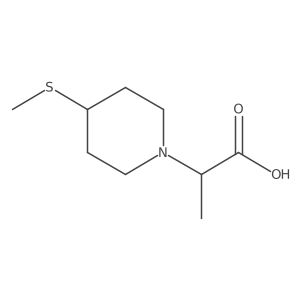 (2S)-2-[4-(methylsulfanyl)piperidin-1-yl]propanoic acid结构式