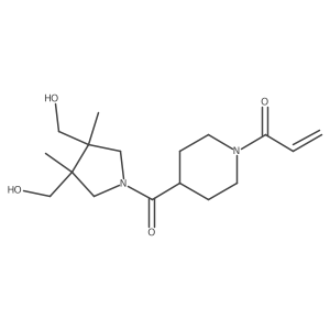 1-{4-[(3R,4S)-3,4-bis(hydroxymethyl)-3,4-dimethylpyrrolidine-1-carbonyl]piperidin-1-yl}prop-2-en-1-one Structure