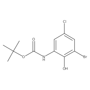 tert-butyl N-(3-bromo-5-chloro-2-hydroxyphenyl)carbamate Structure