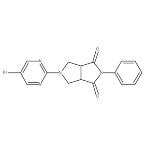 5-(5-Bromopyrimidin-2-yl)-2-phenyl-octahydropyrrolo[3,4-c]pyrrole-1,3-dione Structure
