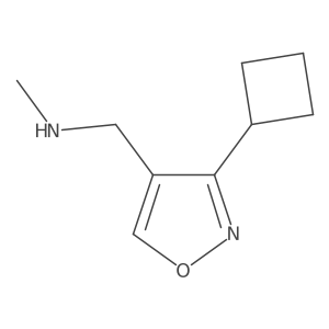 1-(3-Cyclobutyl-1,2-oxazol-4-yl)-N-methylmethanamine结构式