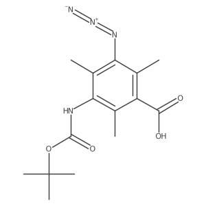 3-Azido-5-{[(tert-butoxy)carbonyl]amino}-2,4,6-trimethylbenzoic acid Structure