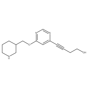 4-{6-[(Piperidin-3-yl)methoxy]pyrimidin-4-yl}but-3-yn-1-ol Structure