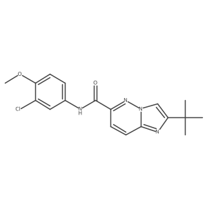 2-tert-butyl-N-(3-chloro-4-methoxyphenyl)imidazo[1,2-b]pyridazine-6-carboxamide结构式