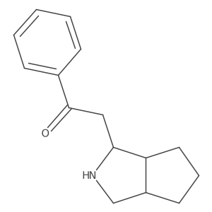 rel-2-((1S,3AR,6aS)-octahydrocyclopenta[c]pyrrol-1-yl)-1-phenylethan-1-one Structure