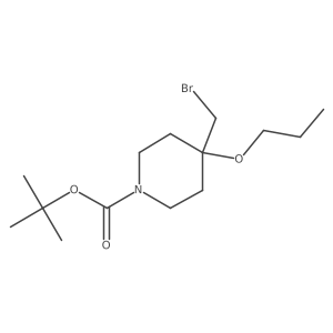 Tert-butyl 4-(bromomethyl)-4-propoxypiperidine-1-carboxylate结构式