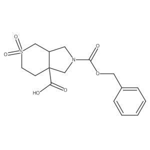 2-[(Benzyloxy)carbonyl]-5,5-dioxo-octahydro-5lambda6-thiopyrano[3,4-c]pyrrole-7a-carboxylic acid Structure