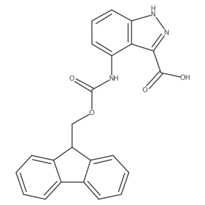 4-({[(9H-fluoren-9-yl)methoxy]carbonyl}amino)-1H-indazole-3-carboxylic acid Structure