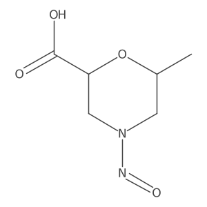 6-Methyl-4-nitrosomorpholine-2-carboxylic acid结构式
