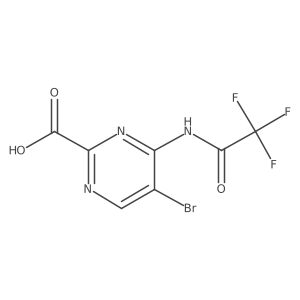 5-Bromo-4-(2,2,2-trifluoroacetamido)pyrimidine-2-carboxylic acid Structure
