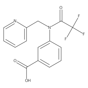 3-[2-pyridylmethyl-(2,2,2-trifluoroacetyl)amino]benzoic acid结构式