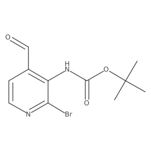 tert-butyl N-(2-bromo-4-formylpyridin-3-yl)carbamate Structure