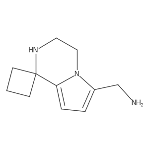 1-{3',4'-dihydro-2'H-spiro[cyclobutane-1,1'-pyrrolo[1,2-a]pyrazin]-6'-yl}methanamine结构式