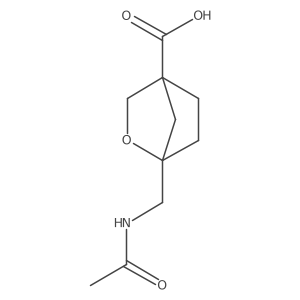 1-(Acetamidomethyl)-2-oxabicyclo[2.2.1]heptane-4-carboxylic acid Structure