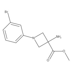 Methyl 3-amino-1-(3-bromophenyl)azetidine-3-carboxylate Structure