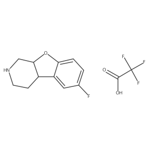 6-Fluoro-1,2,3,4,4A,9A-hexahydrobenzofuro[2,3-C]pyridine trifluoroacetate结构式