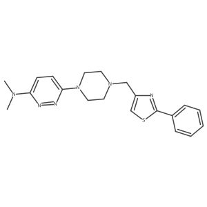 N,N-dimethyl-6-{4-[(2-phenyl-1,3-thiazol-4-yl)methyl]piperazin-1-yl}pyridazin-3-amine Structure