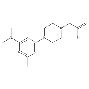 4-[4-(2-bromoprop-2-en-1-yl)piperazin-1-yl]-N,N,6-trimethylpyrimidin-2-amine Structure