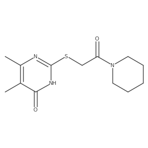 5,6-dimethyl-2-((2-oxo-2-(piperidin-1-yl)ethyl)thio)pyrimidin-4(3H)-one Structure