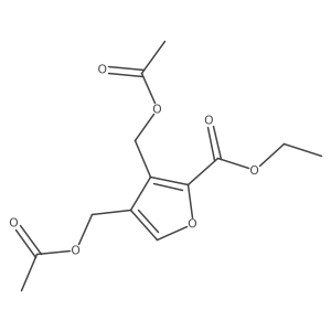 Ethyl 3,4-bis[(acetyloxy)methyl]-2-furancarboxylate Structure