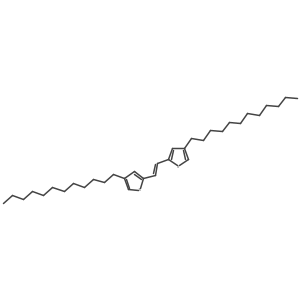(e)-1,2-Bis(4-dodecylthienyl)ethylene Structure