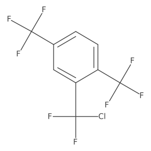 Benzene, 2-(chlorodifluoromethyl)-1,4-bis(trifluoromethyl)- Structure