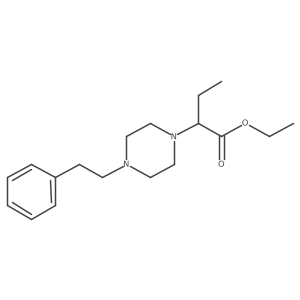 Ethyl I+/--ethyl-4-(2-phenylethyl)-1-piperazineacetate结构式