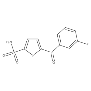 2-Thiophenesulfonamide,5-[(3-fluorophenyl)sulfinyl]-结构式