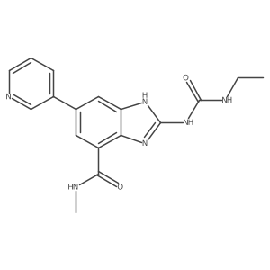 2-(ethylureido)-N-methyl-5-(pyridine-3-yl)-1H-benzo[d]imidazole-7-carboxamide Structure