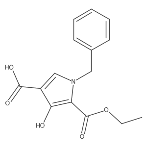 1-benzyl-5-(ethoxycarbonyl)-4-hydroxy-1H-pyrrole-3-carboxylic acid Structure