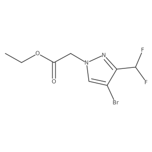 Ethyl [4-bromo-3-(difluoromethyl)-1H-pyrazol-1-YL]acetate Structure