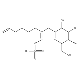 I(2)-D-Glucopyranose, 1-thio-, 1-[N-(sulfooxy)-6-heptenimidate] Structure