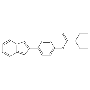 2-ethyl-N-(4-imidazo[1,2-a]pyrimidin-2-ylphenyl)butanamide结构式