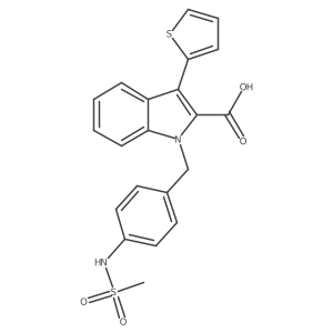 1h-Indole-2-carboxylic acid,1-[[4-[(methylsulfonyl)amino]phenyl]methyl]-3-(2-thienyl)-结构式