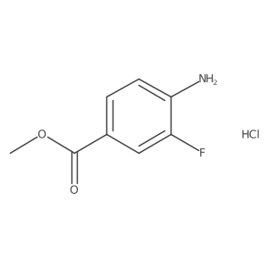Methyl 4-amino-3-fluorobenzoate hydrochloride结构式
