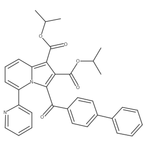 Diisopropyl 3-((1,1'-biphenyl)-4-ylcarbonyl)-5-(2-pyridinyl)-1,2-indolizinedicarboxylate Structure