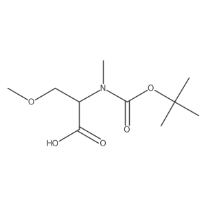 N-(tert-butoxycarbonyl)-N,O-dimethyl-D-serine Structure