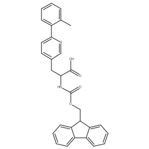 (S)-2-((((9H-Fluoren-9-yl)methoxy)carbonyl)amino)-3-(6-(o-tolyl)pyridin-3-yl)propanoic acid结构式
