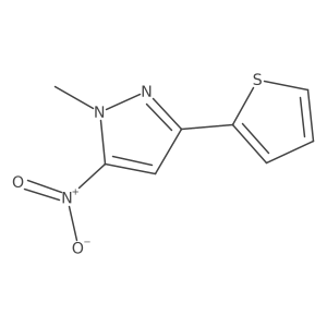 1-methyl-5-nitro-3-(2-thienyl)-1H-pyrazole Structure