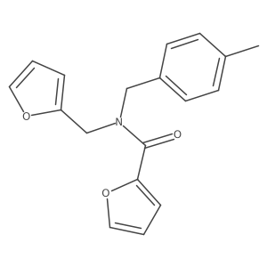 N-(furan-2-ylmethyl)-N-(4-methylbenzyl)furan-2-carboxamide结构式
